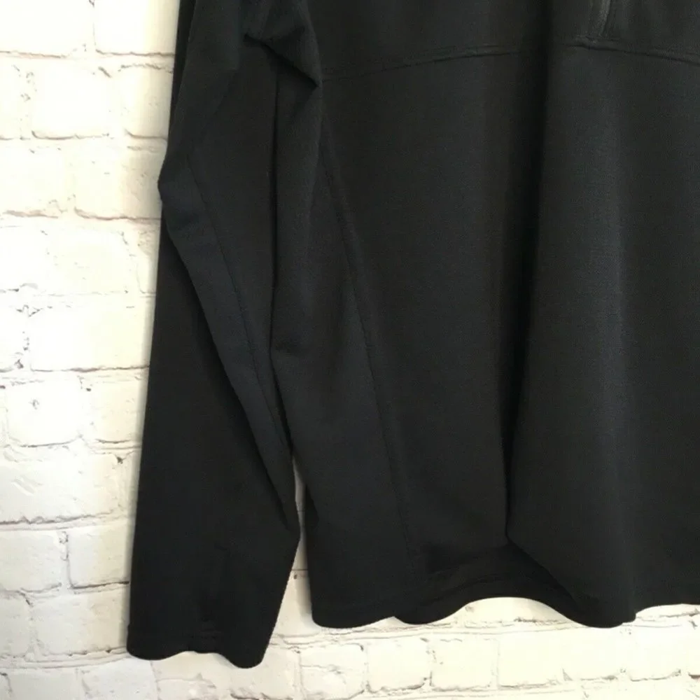 The North Face Men's Black Long Sleeve Half Zip Pocket Thumb Holes Sweatshirt XL